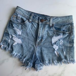 High Waisted Denim Shorts